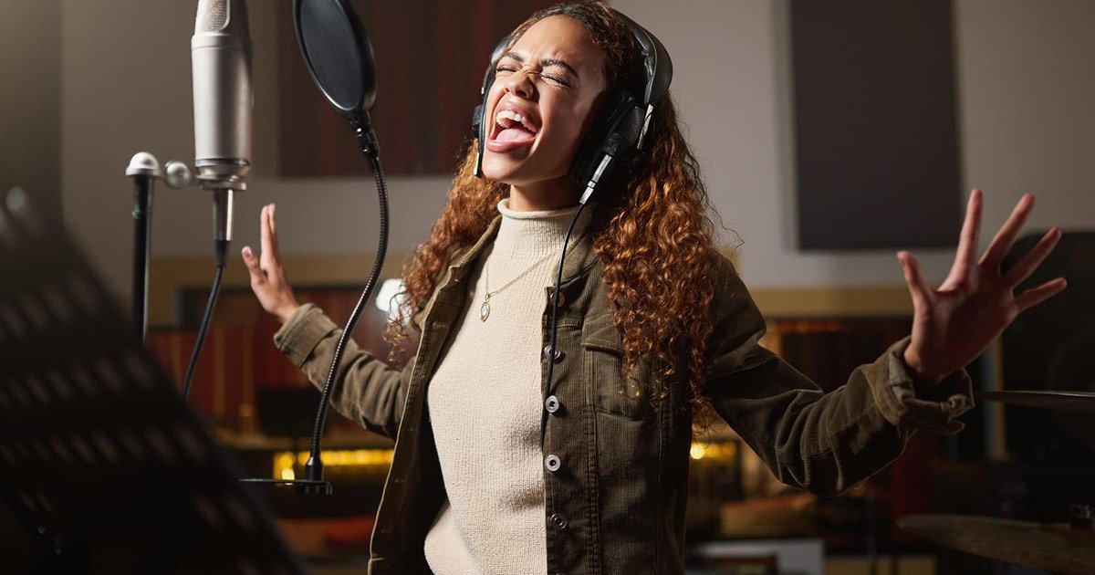singing backing vocals